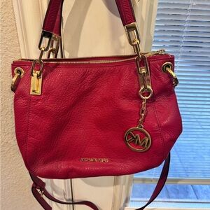 Michael Kors Fuchsia Leather Shoulder Bag